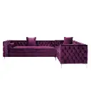 Willa Arlo Interiors Giovanni Velvet Corner Sectional _ Wayfair.webp
