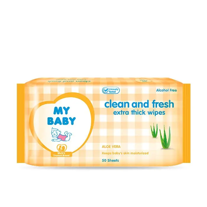 clean and fresh MY extra thick wipes BABY