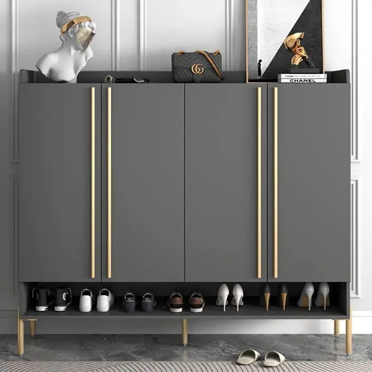 "Maximize Space and Style with this Modern Shoe Rack!"