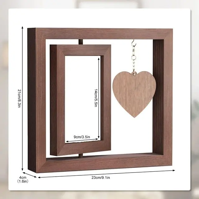 "Capture Memories: Stylish Wooden Wall Photo Frame"