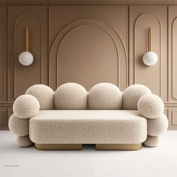 Lush Comfort: Premium Fabric Sofa