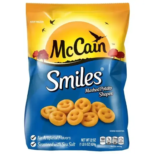 McCain Smiles Mashed Potato Shapes Frozen Potatoes