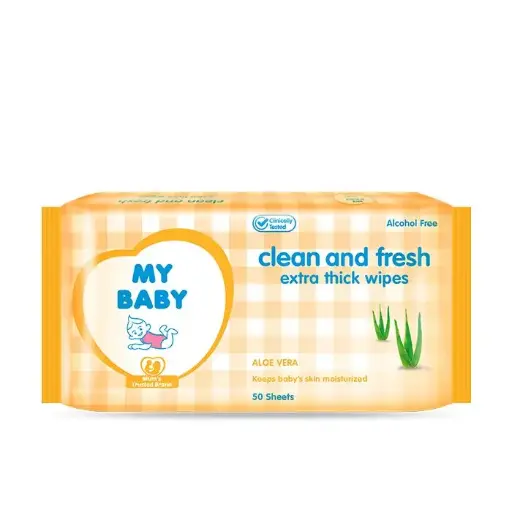 clean and fresh MY extra thick wipes BABY