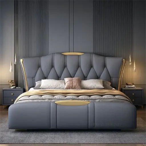 Elevate Your Bedroom: Luxurious Leather Bed