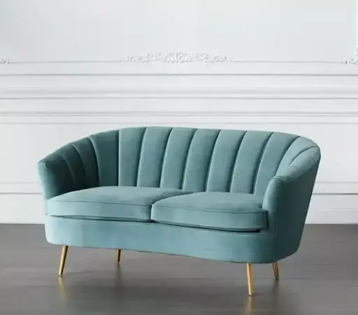 blue floral theme sofa