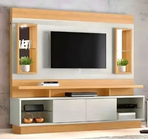 "Showcase Your TV in Style with this Modern Panel!"