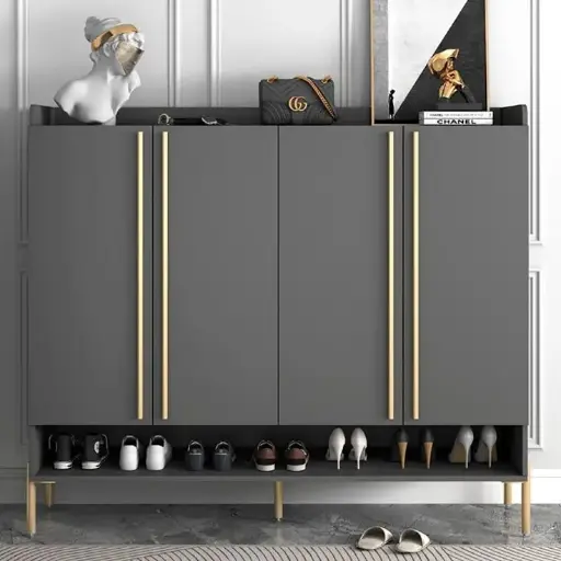 "Maximize Space and Style with this Modern Shoe Rack!"