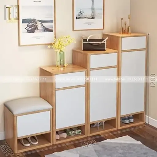 "Stay Tidy and Trendy with this Practical Shoe Rack!"