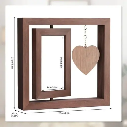 "Capture Memories: Stylish Wooden Wall Photo Frame"