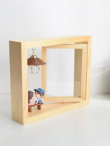 "Sophisticated Wooden Wall Photo Frame: Add a Touch of Class"