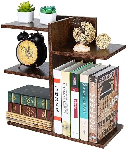 Wood Desktop Shelf Small Bookshelf