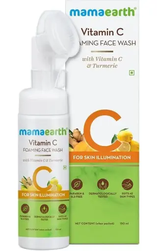 Mamaearth Vitamin C Face Wash with Foaming Silicon Brush