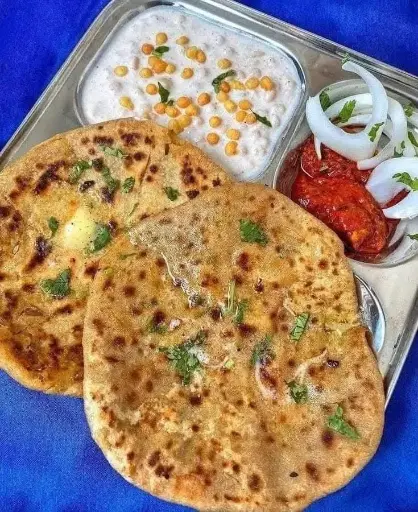 Aloo Pratha With Boondi Rayta