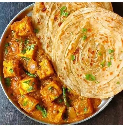 Paneer +lachha pratha